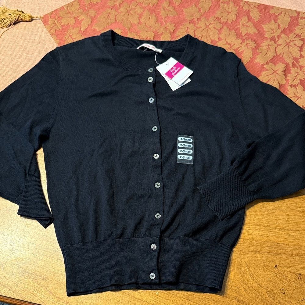 Fresh Produce Black Classic Cardigan